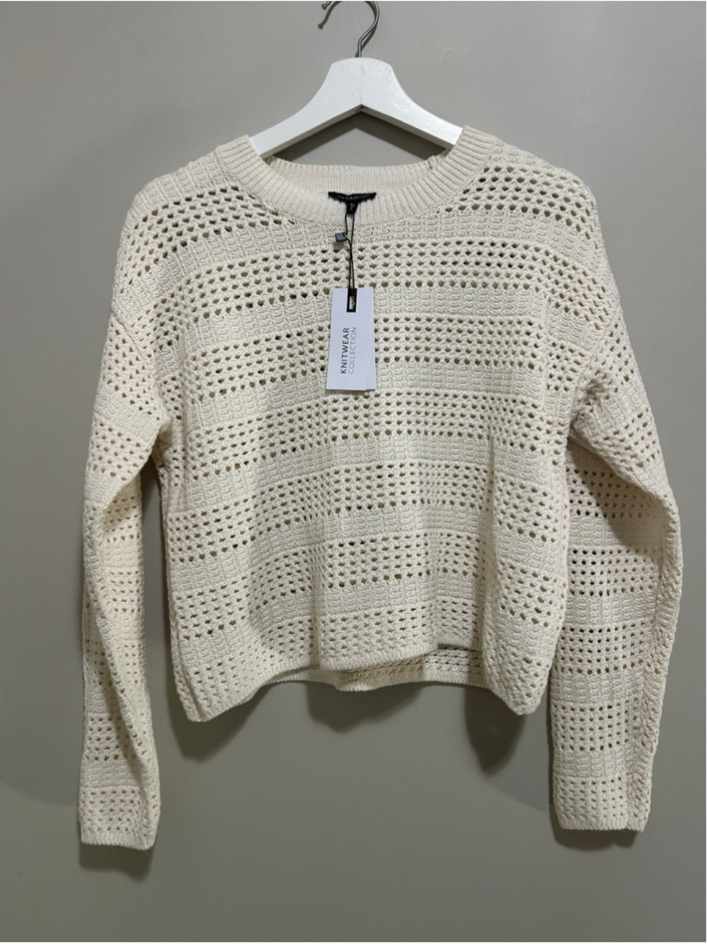 Women's Knitwear Beige Crew Neck Sweater Size S - Picture 2 of 8